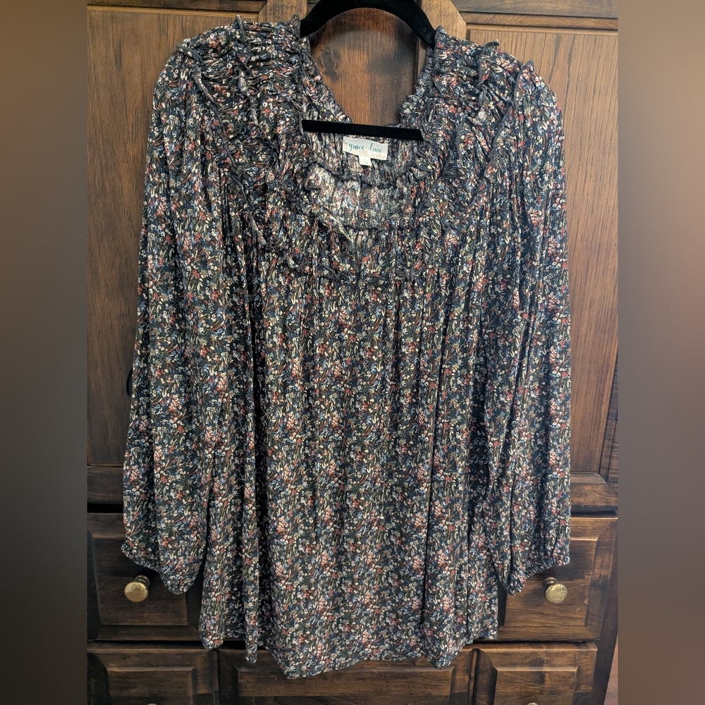 G&L Carlee Top in Watercolor Ditsy